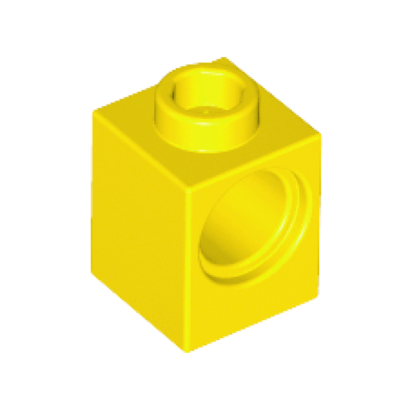 Technic, Steen 1x1 met gat Yellow